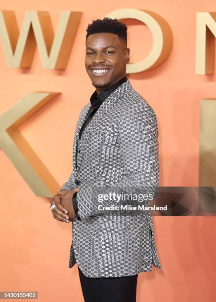 John Boyega attends "The Woman King" UK Gala Screening at Odeon Luxe Leicester Square on October 03, 2022 in London, England.
