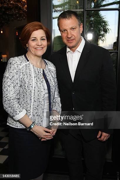 New York City Council Speaker Christine Quinn and Founder and Chairman JVP Erel Margalit attend the JVP 2012 networking cocktail party at the...