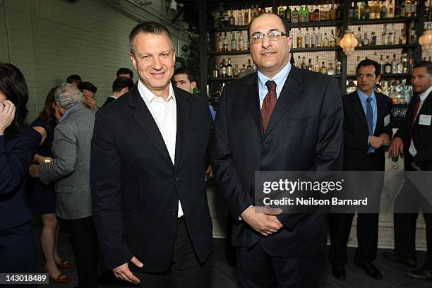 Founder and Chairman JVP Erel Margalit and Consul General of Israel Ido Aharoni attend the JVP 2012 networking cocktail party at the Gramercy Park...