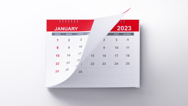 2023 Calendar  Animation In 4 k Resolution