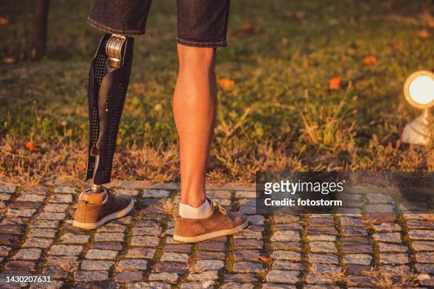 nothing will stop him to live life the fullest - calf human leg stock pictures, royalty-free photos & images