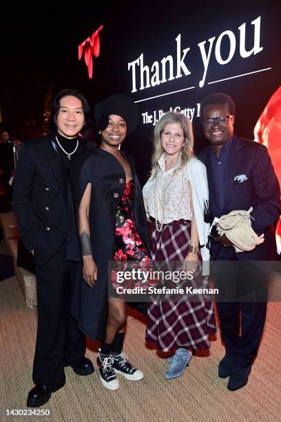 Hau Nguyen, Monique McWilliams, Allison Berg and Dee Kerrison attend the Getty Medal Dinner 2022 at Getty Center on October 03, 2022 in Los Angeles,...