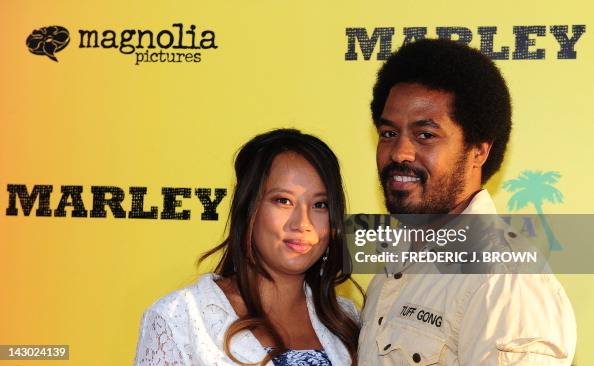 Ashley Rohan Rohan Marley and his wife Ashley pose on arrival for the Los Angeles ...