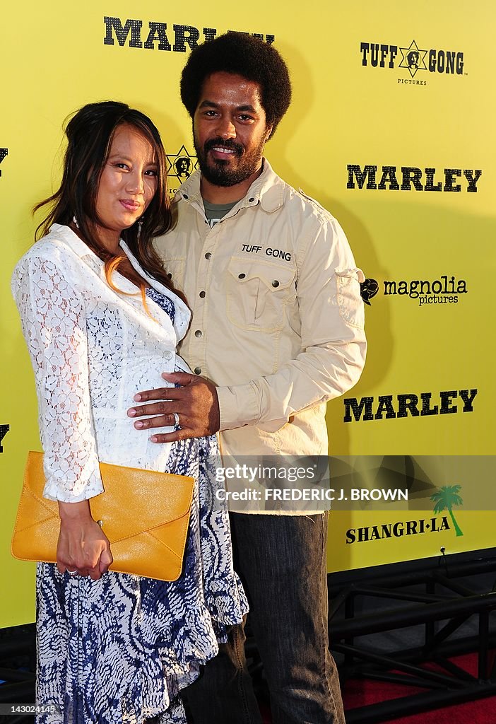 Ashley Rohan Rohan Marley and his wife Ashley pose on arrival for the Los Angeles ...