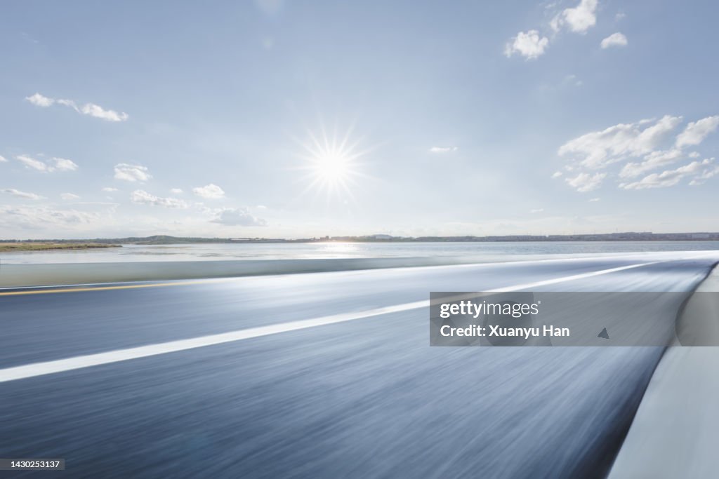 Expressway by the lake
