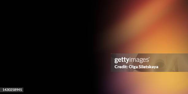 film glare on black background - gold light effect stock pictures, royalty-free photos & images