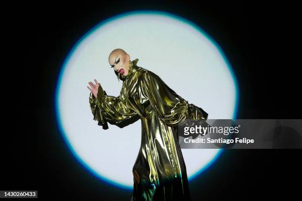 Sasha Velour performs onstage during Tectonic Theater Project's Annual Benefit "A Tectonic Cabaret" at Chelsea Factory on October 03, 2022 in New...