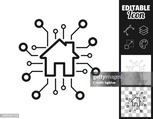 smart home. icon for design. easily editable - digital home stock illustrations
