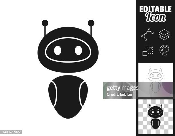 bot - robot. icon for design. easily editable - robot character stock illustrations