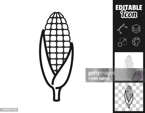 corn. icon for design. easily editable - corn stock illustrations