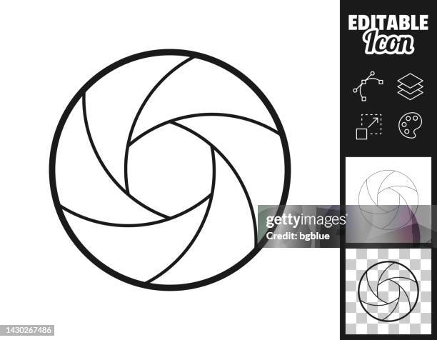 camera shutter. icon for design. easily editable - photo collage template circle stock illustrations