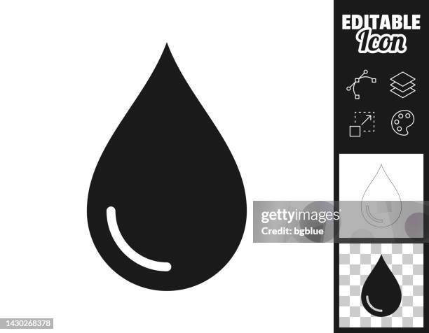 illustrazioni stock, clip art, cartoni animati e icone di tendenza di goccia. icona per il design. facilmente modificabile - goccia