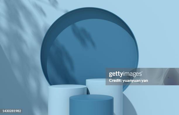 3d rendering exhibition background - piedistallo foto e immagini stock