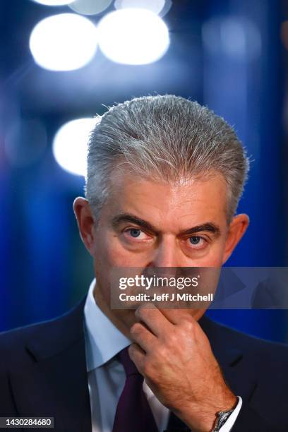 Brandon Lewis, Secretary of State for Justice on day three of the Conservative Party Conference on October 04, 2022 in Birmingham, England. This year...