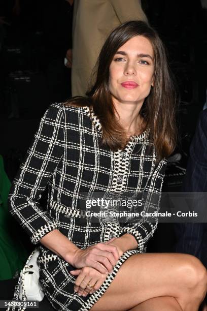 Charlotte Casiraghi attends the Chanel Womenswear Spring/Summer 2023 show as part of Paris Fashion Week on October 04, 2022 in Paris, France.