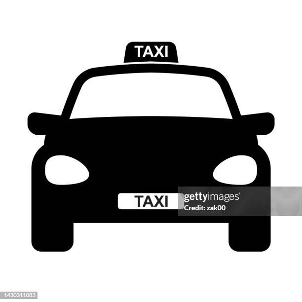 taxi - on the move icon stock illustrations