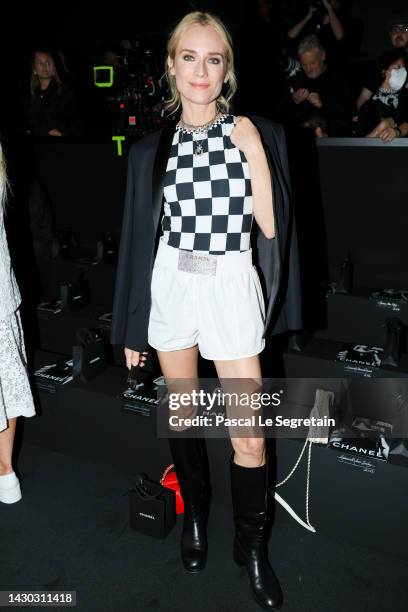 Diane Kruger attends the Chanel Womenswear Spring/Summer 2023 show as part of Paris Fashion Week on October 04, 2022 in Paris, France.