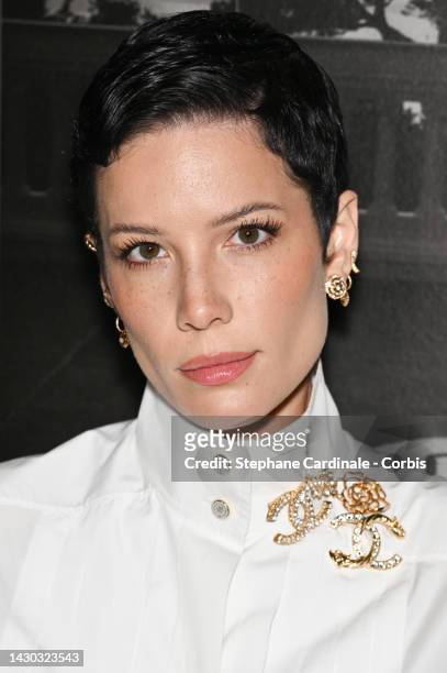 Halsey attends the Chanel Womenswear Spring/Summer 2023 show as part of Paris Fashion Week on October 04, 2022 in Paris, France.