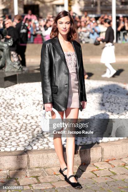 Alexa Chung attends the Miu Miu Womenswear Spring/Summer 2023 show as part of Paris Fashion Week on October 04, 2022 in Paris, France.