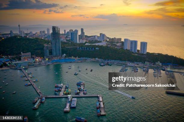 view of city light - yacht club stock-fotos und bilder