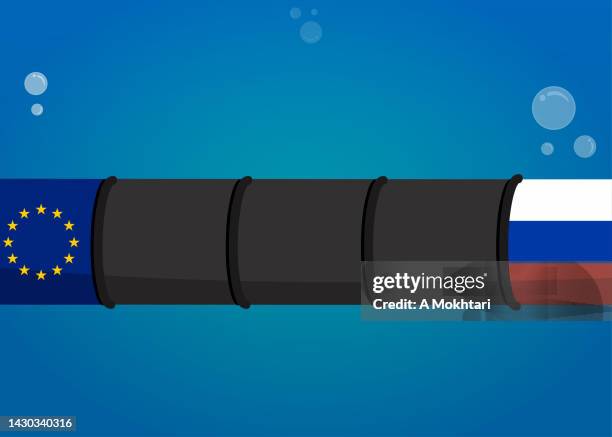 nord stream and the gas leak between russia and the european union. - proofreading stock illustrations