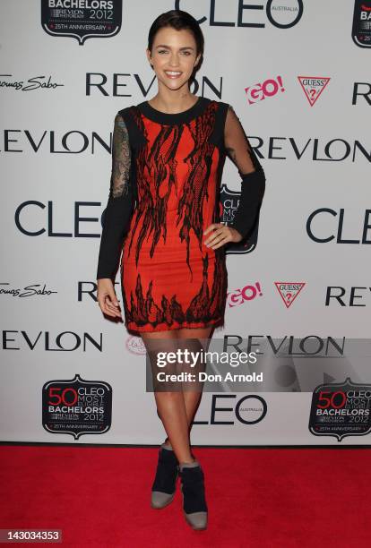 Ruby Rose arrives at the 2012 Cleo Bachelor Of The Year crowning at Marquee at the Crown on April 18, 2012 in Sydney, Australia.