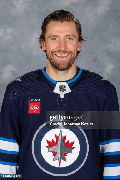 Blake Wheeler of the Winnipeg Jets poses for his official headshot for the 2022-2023 season on September 21, 2022 at Bell MTS Iceplex in Winnipeg,...