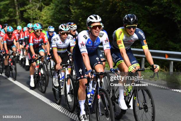 Iljo Keisse of Belgium and Team Quick-Step - Alpha Vinyl and Dimitri Claeys of Belgium and Team Intermarché - Wanty - Gobert Matériaux compete during...