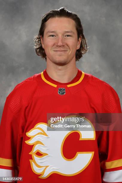 Tyler Toffoli of the Calgary Flames poses for his official headshot for the 2022-2023 season on September 21, 2022 at Winsport in Calgary, Alberta,...