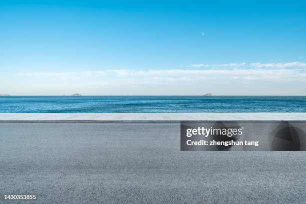 highway by the sea. - main road stock pictures, royalty-free photos & images