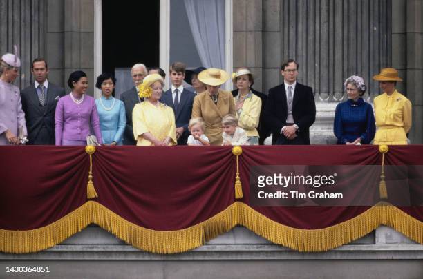 Princess and Prince Michael of Kent, Maha of Thailand, Princess Chulabhorn, The Queen Mother, Prince Edward, Princess Anne, Princess Alexandra, The...