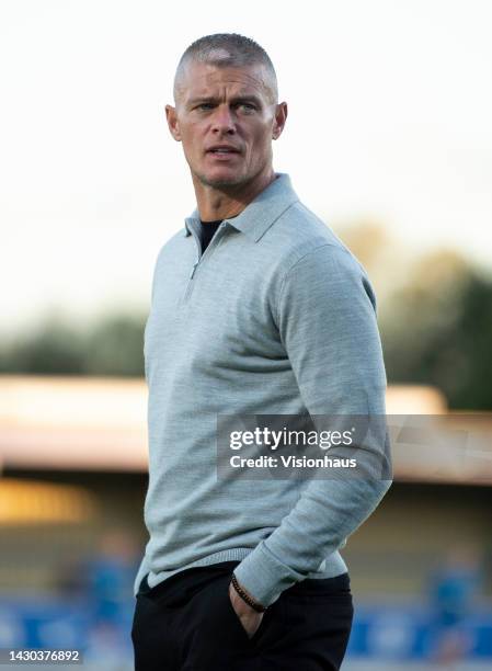 West Ham United Women Manager Paul Konchesky is seen prior to the FA Women's Super League match between Chelsea and West Ham United at Kingsmeadow on...