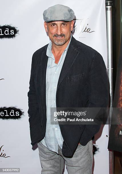 Actor Michael Papajohn arrives at "The Fields" Los Angeles premiere at Laemmle Music Hall on April 17, 2012 in Beverly Hills, California.