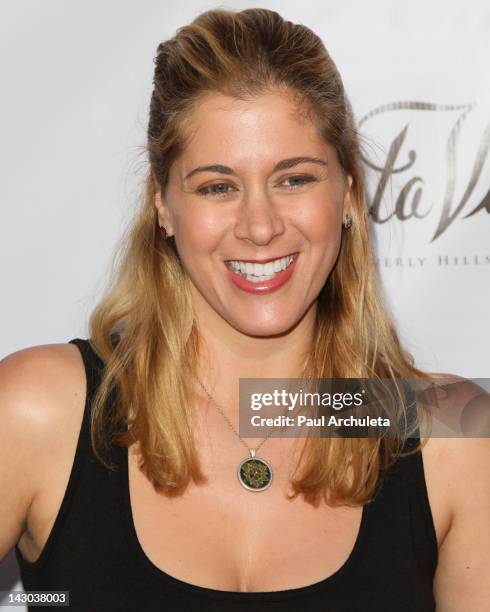 Actress Annie Wood arrives at "The Fields" Los Angeles premiere at Laemmle Music Hall on April 17, 2012 in Beverly Hills, California.