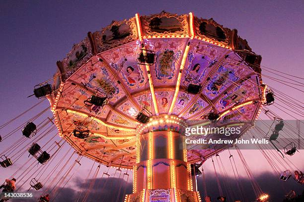 carousel - traveling carnival stockfoto's en -beelden