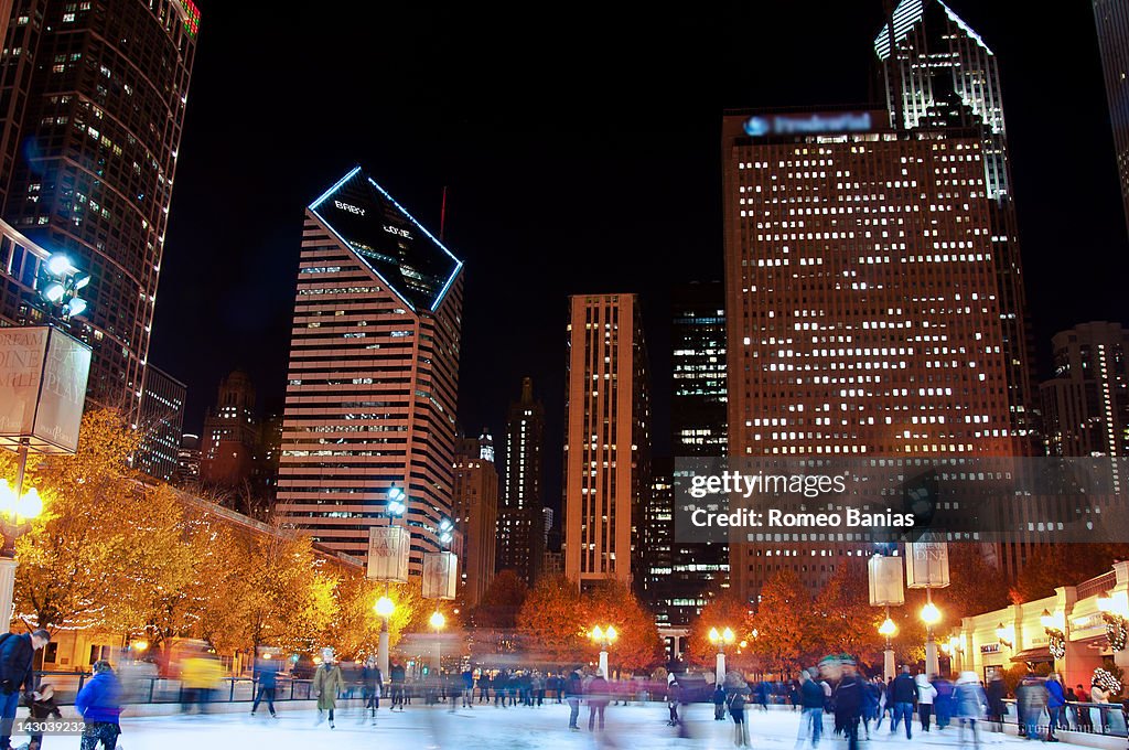 Skating Rink at night