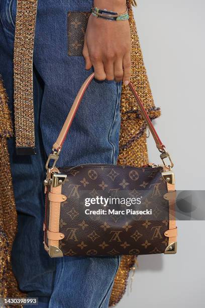 Jaden Smith, fashion detail, attends the Louis Vuitton Womenswear Spring/Summer 2023 show as part of Paris Fashion Week on October 04, 2022 in Paris,...