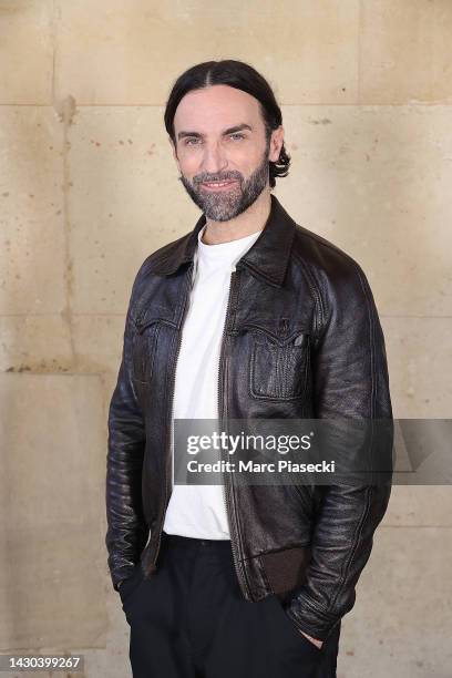 Designer Nicolas Ghesquière poses after the Louis Vuitton Womenswear Spring/Summer 2023 show as part of Paris Fashion Week on October 04, 2022 in...