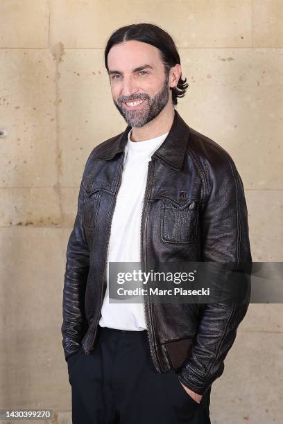 Designer Nicolas Ghesquière poses after the Louis Vuitton Womenswear Spring/Summer 2023 show as part of Paris Fashion Week on October 04, 2022 in...