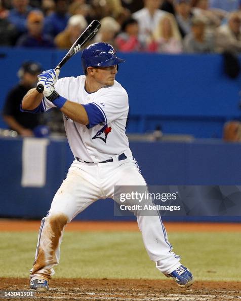 Jeff Mathis of the Toronto Blue Jays hits against the Baltimore... News ...