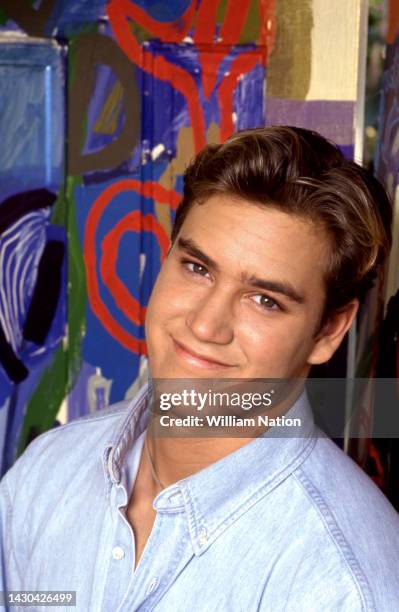 American actor Mark-Paul Gosselaar, plays Zack Morris in the TV show "Saved By The Bell", poses for a portrait in Los Angeles, California in October...