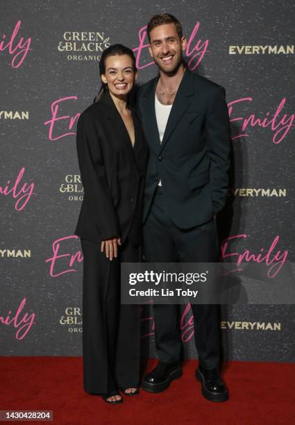 Emma Mackey and Oliver Jackson-Cohen attend the UK premiere of "Emily" at the Everyman Borough Yards on October 4, 2022 in London, England.