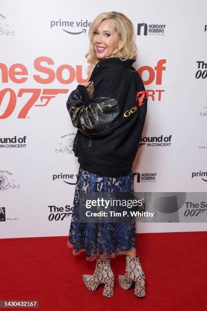 Lynn-Holly Johnson attends The Sound of 007 in concert at The Royal Albert Hall on October 04, 2022 in London, England.