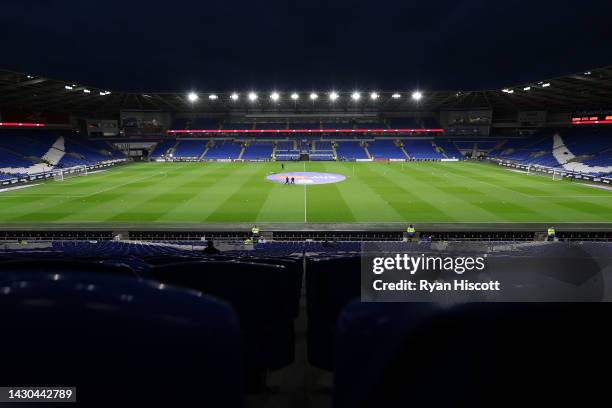 General view of the inside of the stadium prior to kick off of the Sky Bet Championship between Cardiff City and Blackburn Rovers at Cardiff City...