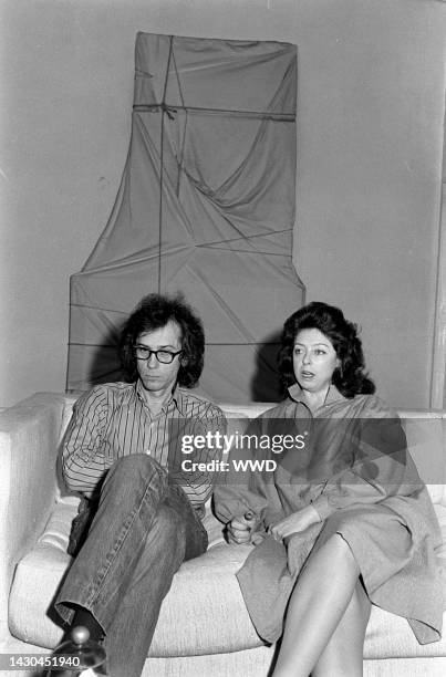 Artists Christo Vladimirov Javacheff and Jeanne-Claude Denat de Guillebon pose for portraits in New York City on April 20, 1978.