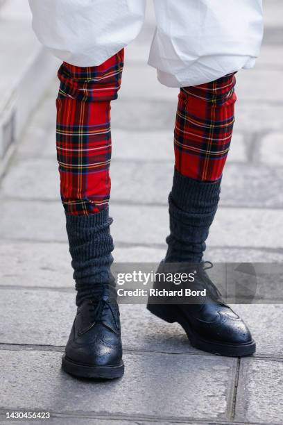 Model, fashion detail, walks the runway during the Xuly Bet Womenswear Spring/Summer 2023 presentation as part of Paris Fashion Week at Place...