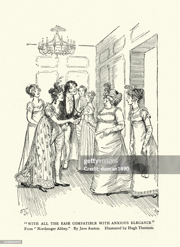 Scène de l’abbaye de Northanger par Jane Austen