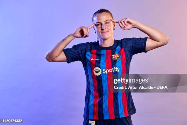 Ana-Maria Crnogorcevic of FC Barcelona poses for a photo during the FC Barcelona UEFA Women's Champions League Portrait session at Estadi Johan...