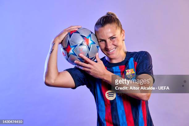 Ana-Maria Crnogorcevic of FC Barcelona poses for a photo during the FC Barcelona UEFA Women's Champions League Portrait session at Estadi Johan...