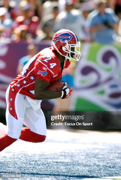 Terrence McGee of the AFC returns a kickoff against the NFC during the NFL Pro Bowl Game on February 13, 2005 at Aloha Stadium in Honolulu, Hawaii....